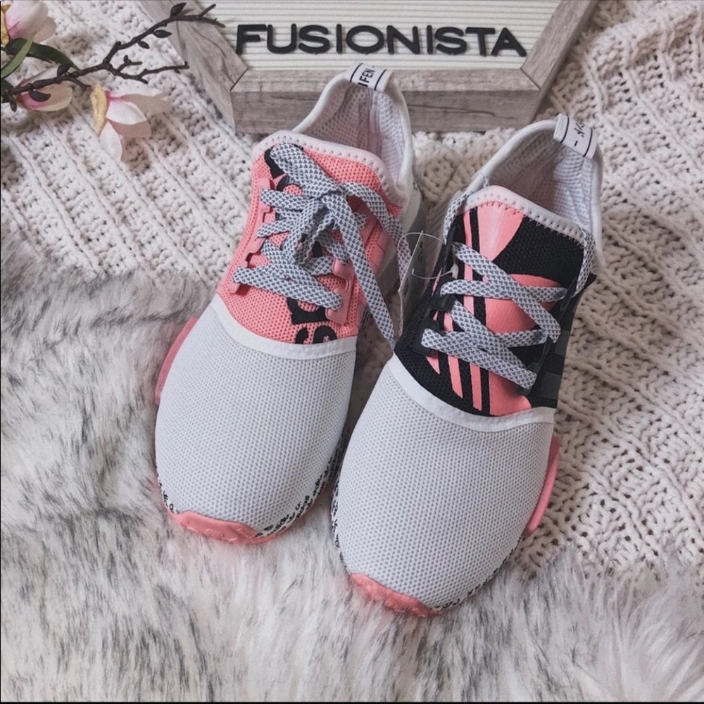 ‼️sold‼️🍭 Adidas NMD R1 White/Pink Spc. 5.5Y/7W - Picture 8 of 9